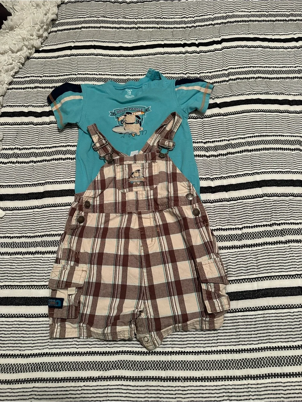 Carters Baby Overall Set W/Puppy Theme-Size 18-24M